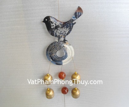 Chuông gió thuyền buồm 8 ống nhỏ trắng FCG1247
